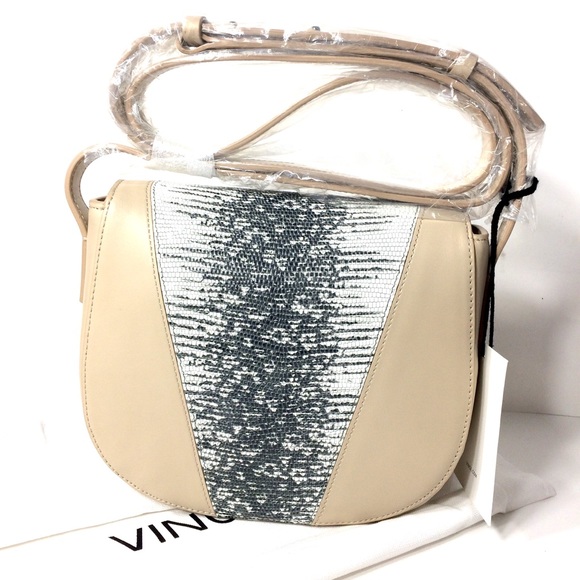 Vince Lizard Embossed Leather Crossbody Bag - Picture 4 of 8
